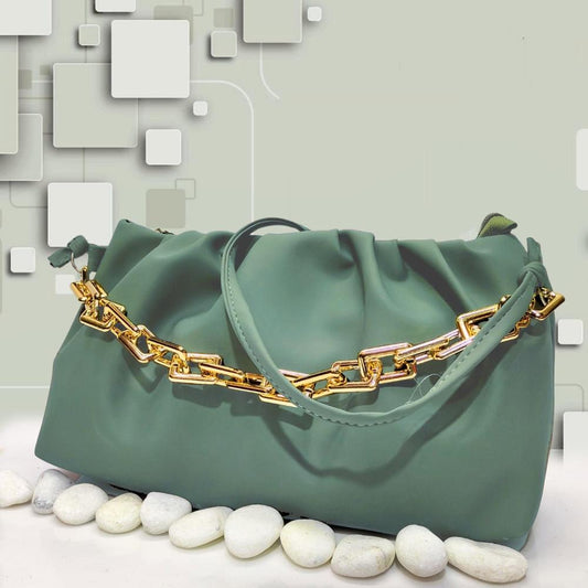 Women's PU Leather Plain Hand Bag